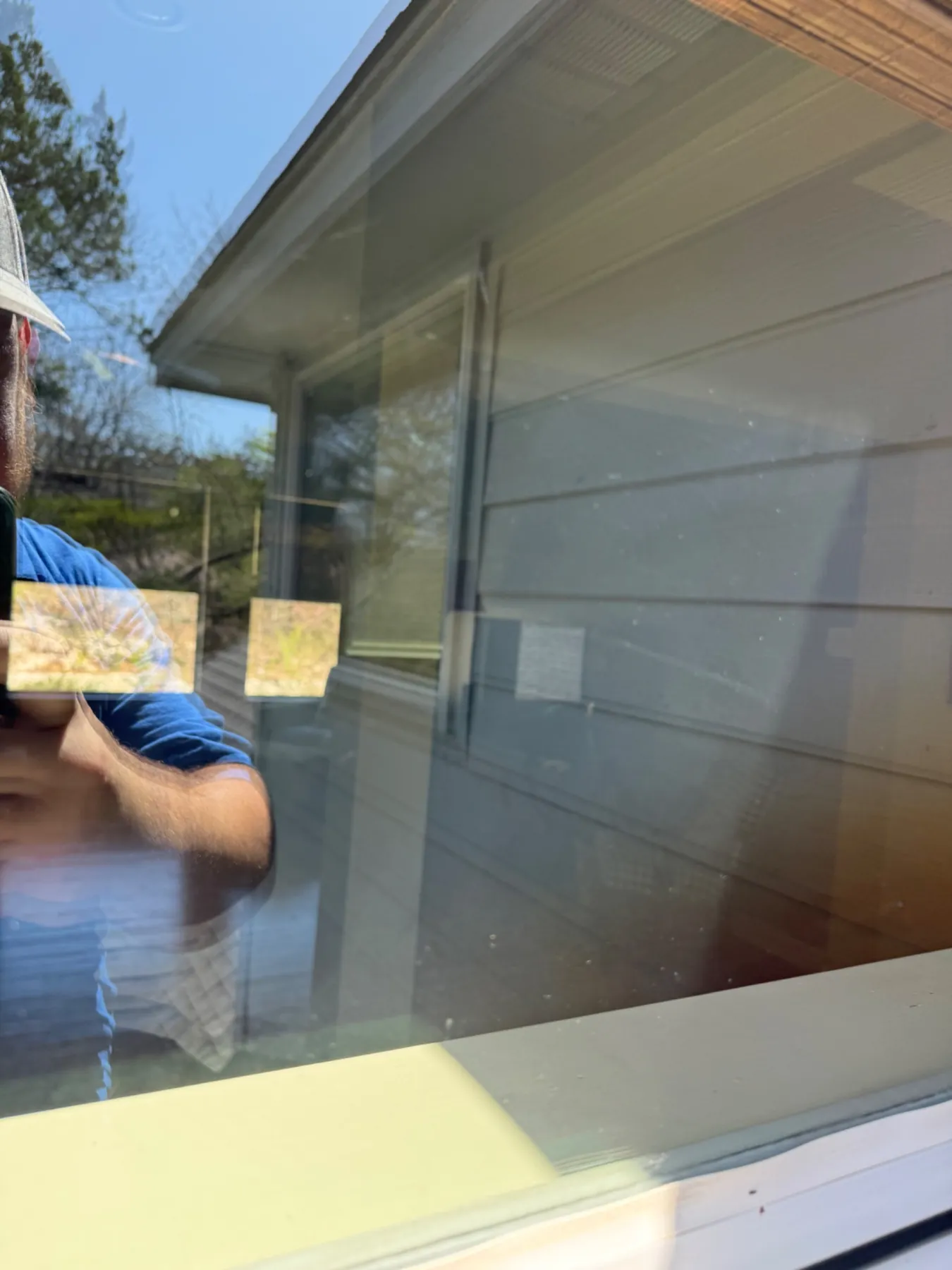 Same window after restoration treatment for AC condensate staining